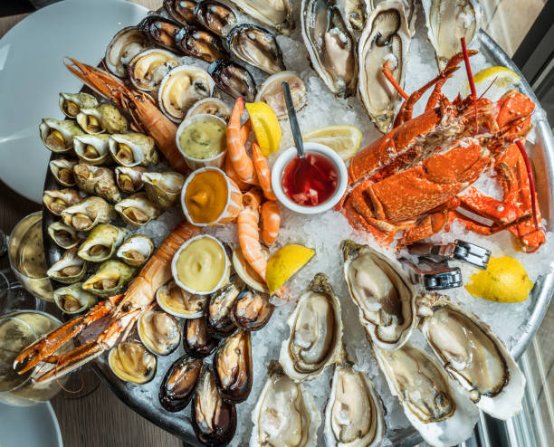 istock Seafood plate. Delicacy food. 1820079367