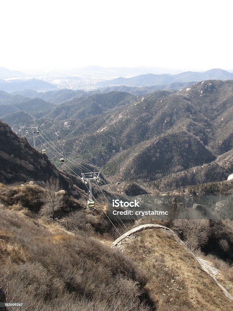 Seilbahn im Great Wall Of China - Lizenzfrei Ast - Pflanzenbestandteil Stock-Foto