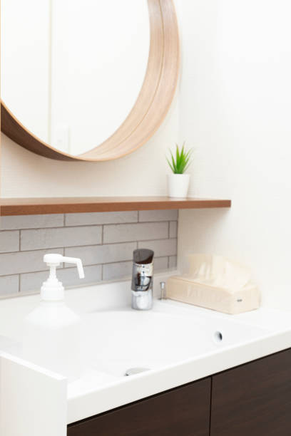 istock A washbasin in a newly built house. 1820098982