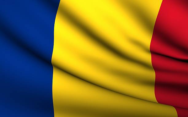 istock Flying Flag of Romania . All Countries Collection 182010001