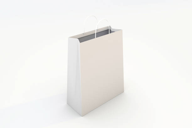 istock White paper bag a shopping bag isolate 1820210008