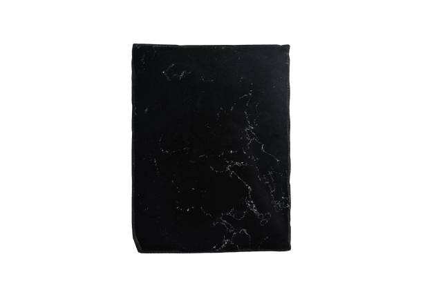 istock Cooking background with old empty marble board. Isolated, white background. 1820251922