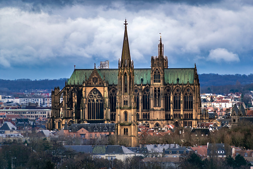 Saint Stephens cathedral in Metz, Moselle, Lorraine, France