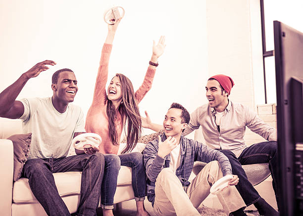 istock Young Adults Playing Video Games 182026368