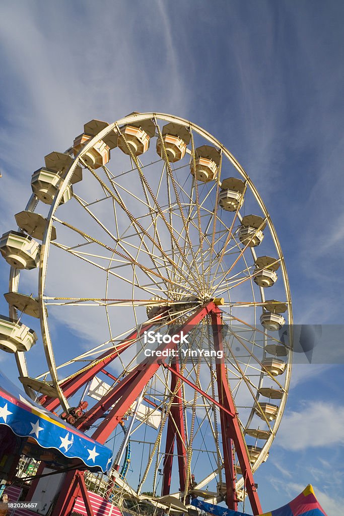 Spinning Ferris Vt Subject: A Ferris Wheel against the blue sky Minnesota State Fair Stock Photo