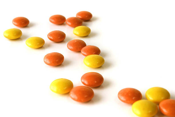 Orange and Yellow Candies 2 stock photo