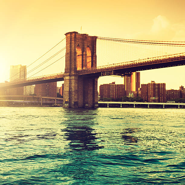 Photo taken south of the Manhattan Bridge that connects to Brooklyn over the East River. November 2019.