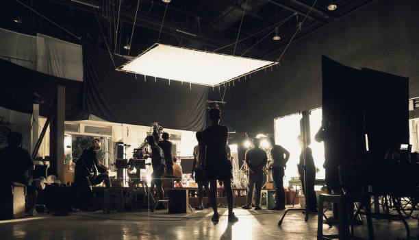 istock Making of movie video in big production studio 1820283876