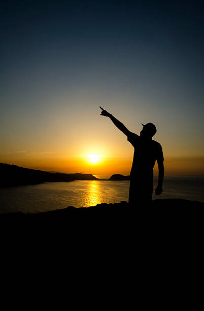 istock Man Silhuette - Sunset in Spain 182028830