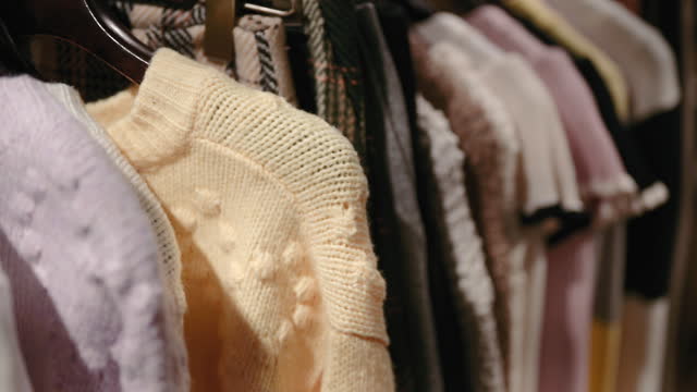 Rack of women winter korean costume in department store japan