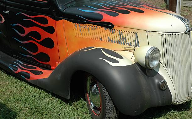 istock Flames to the Max! - Classic Street Rod 182029184