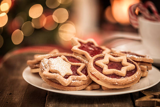 Christmas cookies served on a plate