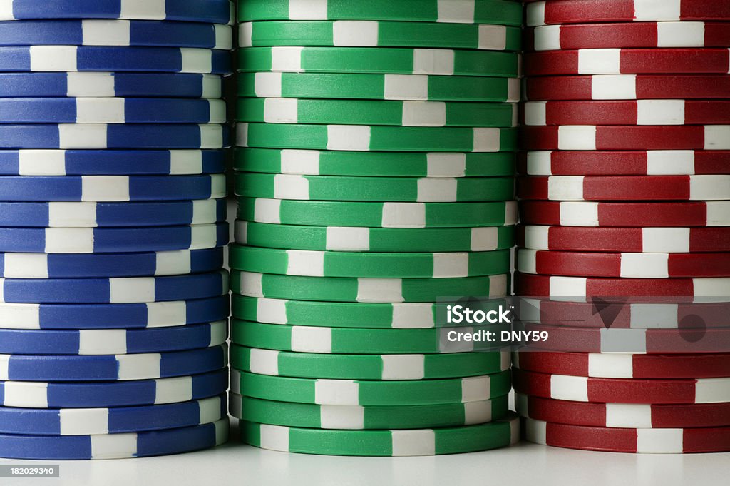 Poker-Chips - Lizenzfrei Blau Stock-Foto