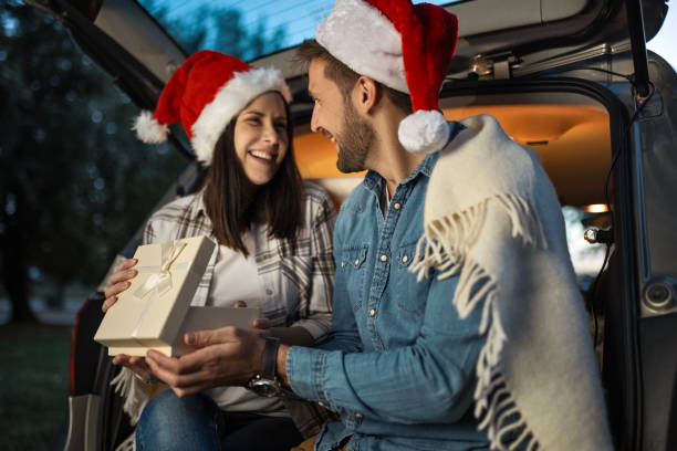 istock Happy Couple Making Christmas Special in Trunk 1820294626