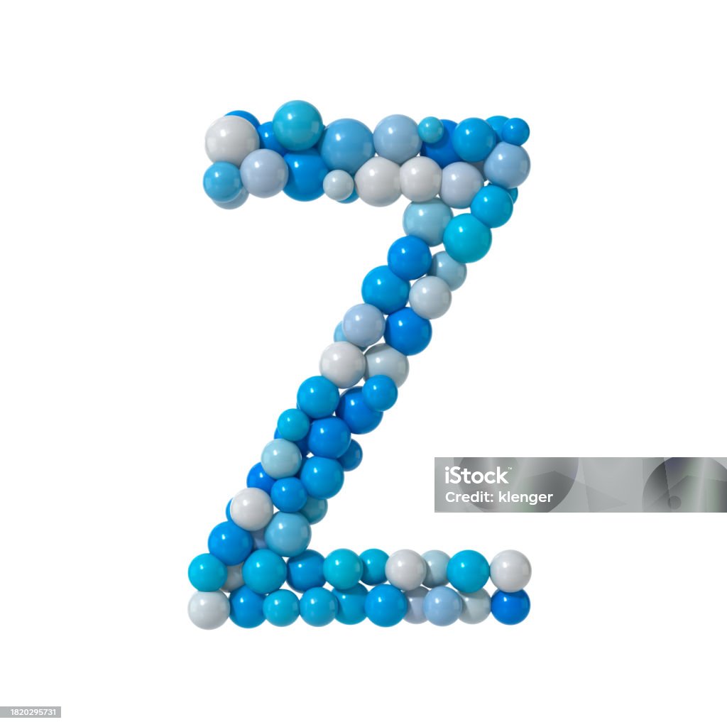 Particle Alphabet Multicolored Particle Sphere Style Alphabet Z With Isolated On White ...
