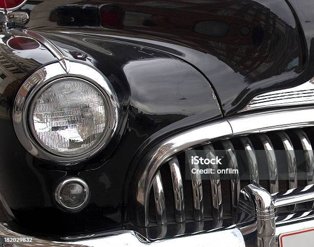 Buick Otto Vecchia Auto Americana - Fotografie stock e altre immagini di Colore nero - Colore nero, Vecchio, 1940-1949