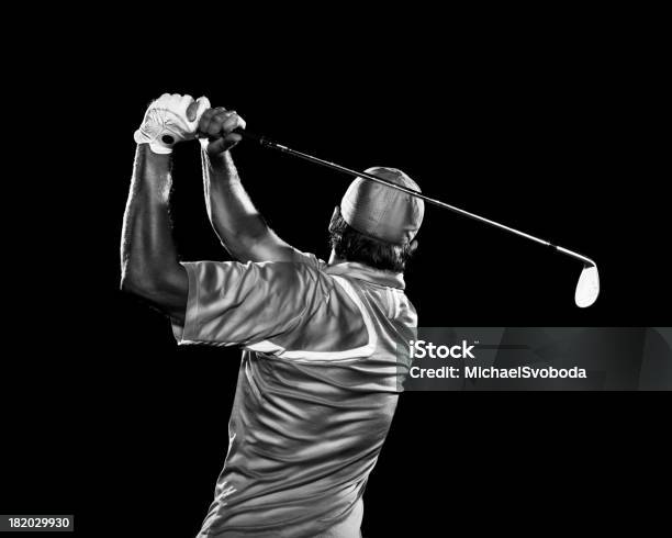 Эффектный Swing — стоковые фотографии и другие картинки Гольф - Гольф, Golf Swing, Чёрно-белый