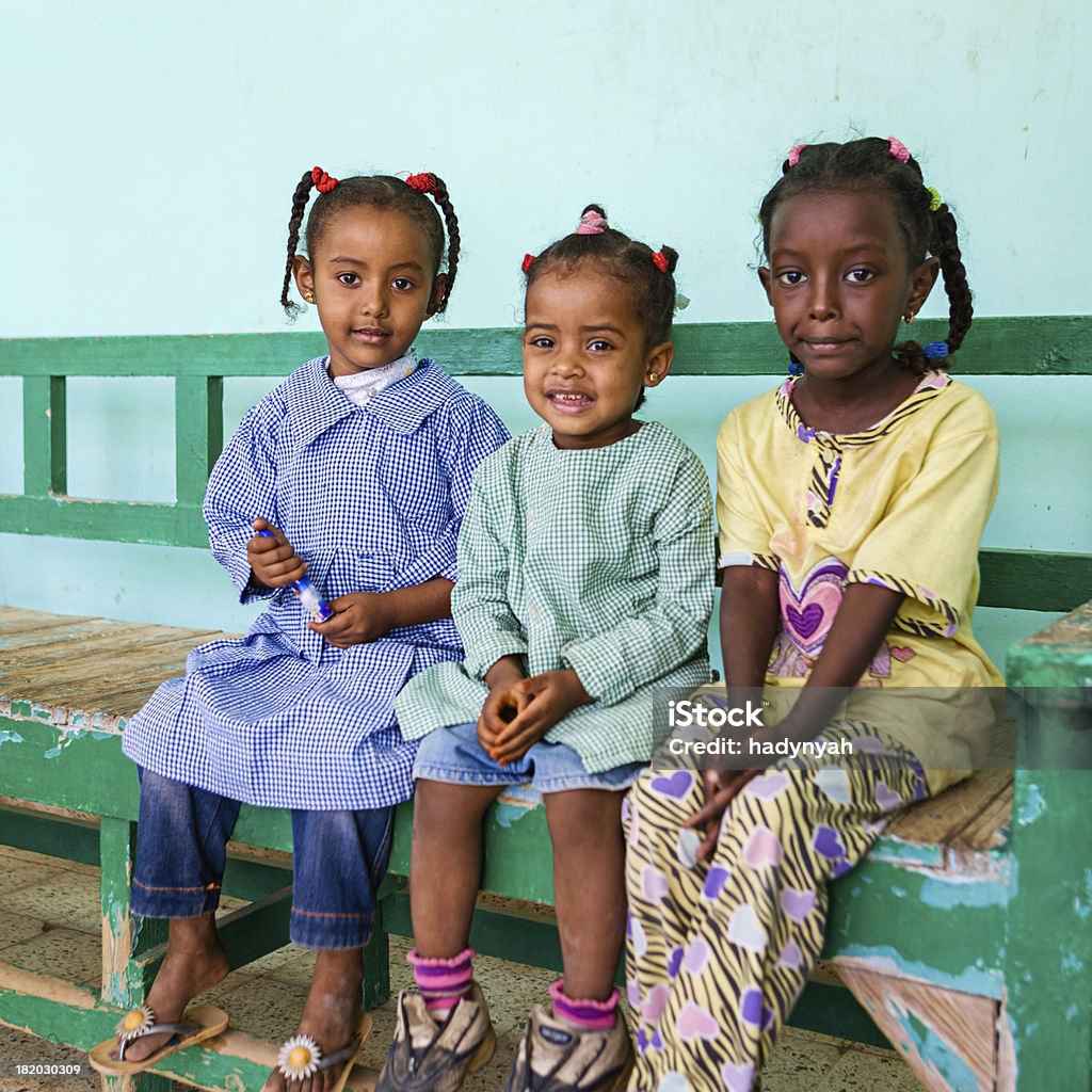 schoolgirls мусульман на юге Египет - Стоковые фото Потомок роялти-фри