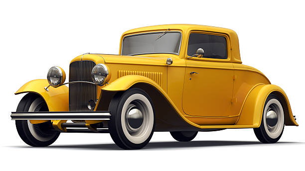 istock Vintage Car. Isolated on white background. 182030478