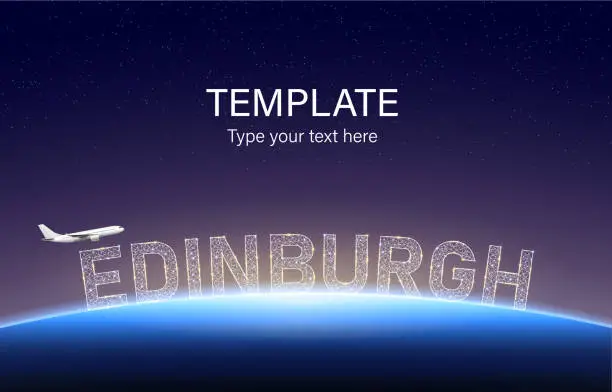 Vector illustration of Travel to Edinburgh of Scotland