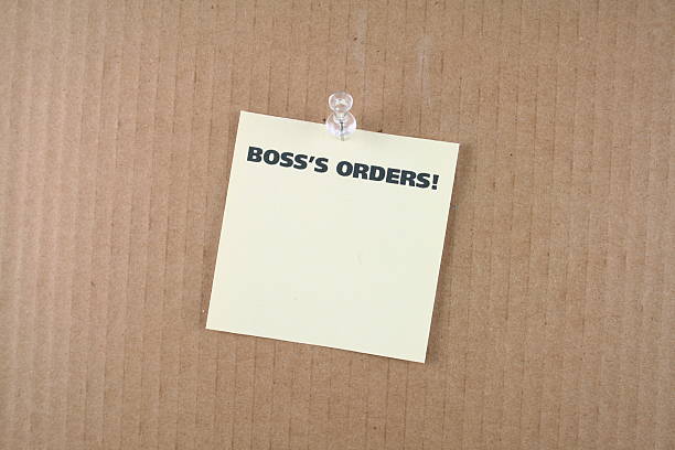 Boss's orders! stock photo