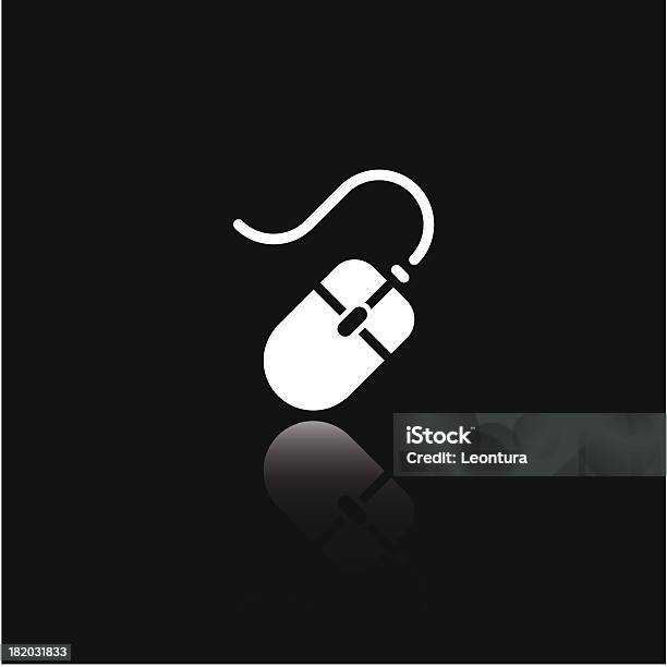 Mouse Icon Stock Illustration - Download Image Now - Black And White, Black Background, Black Color