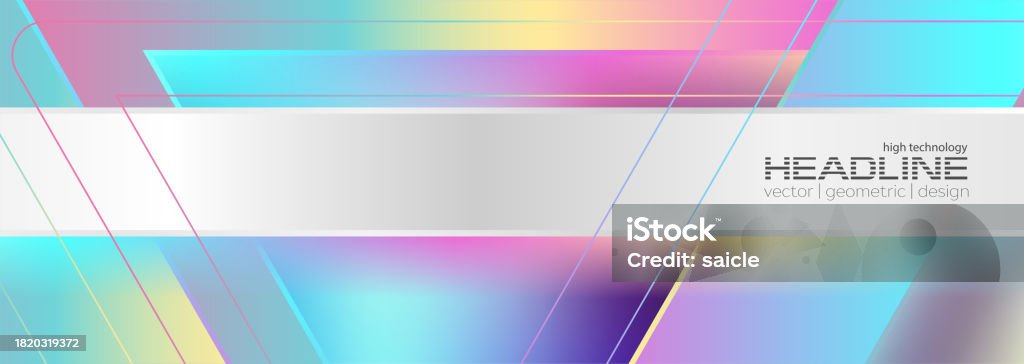 Geometric Abstract Tech Background Holographic Triangles Geometric Abstract Tech Background Stock ...