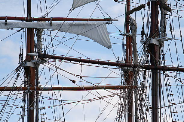 Ship's masts stock photo