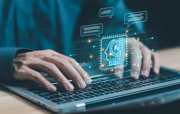 istock chatbot generates the information command prompt. concept of development of smart robot conversation 1820329076