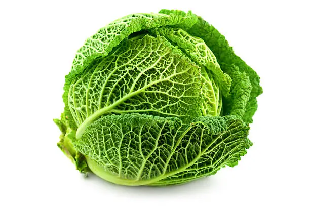 cabbage isolated on a white backgroundfruits and vegetables collection: