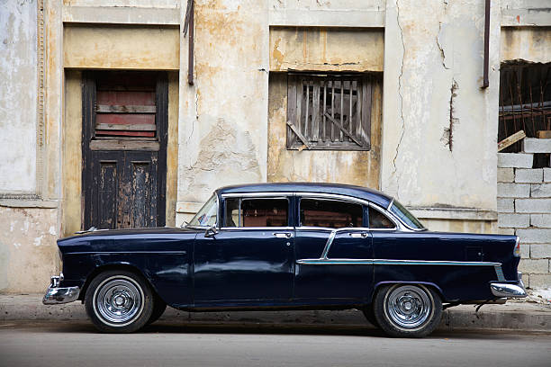 istock Black old Chevy car in Havana 182035212