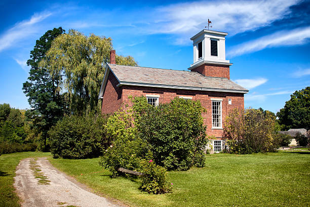 istock Small Colonial Country Church 182035753