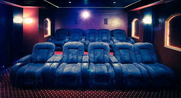 istock Home Theater Room with Lens Flare 182036287
