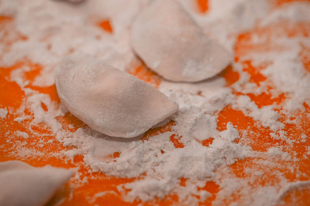 ukrainian national food  - dumplings called varenyky or pyrohy