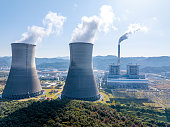 Aerial photography of thermal power plant