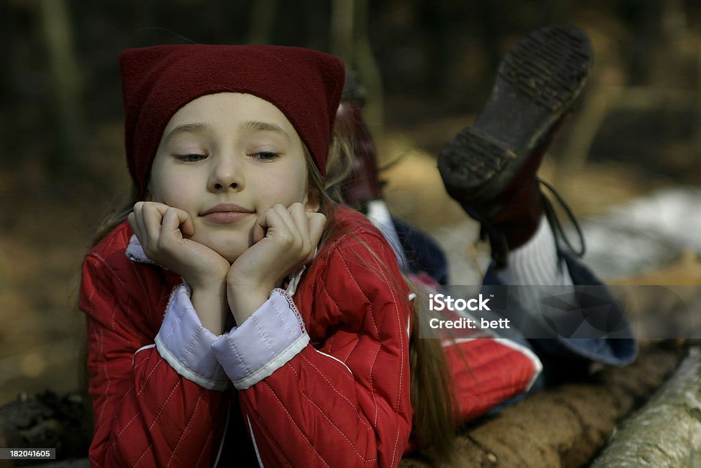 Garota em madeira - Foto de stock de Alegria royalty-free
