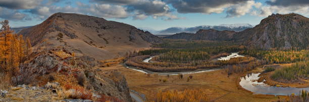 istock Zigzags of a mountain river 1820416595