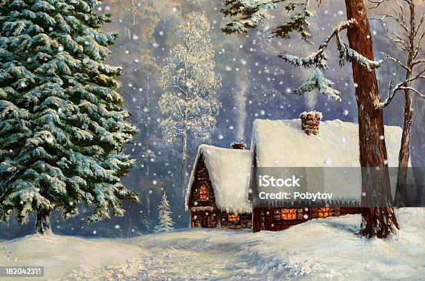 Christmas Fairyland Stockvectorkunst en meer beelden van Kerstmis - Kerstmis, Schilderij, Winter
