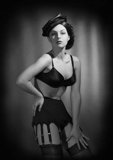 Dominatrix. Emulations of vintage style photography. vintage of burlesque dancers stock pictures, royalty-free photos & images