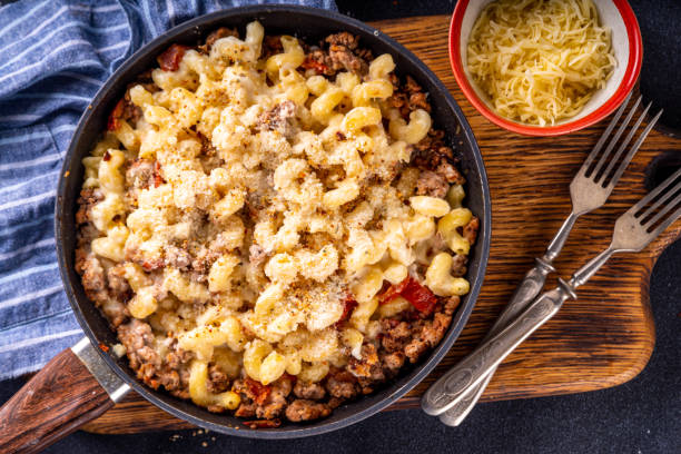 istock One skillet cheeseburger mac and cheese 1820458724