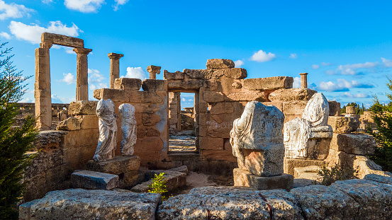 Statues of Demeter and Persephone at Cyrene, Libya.