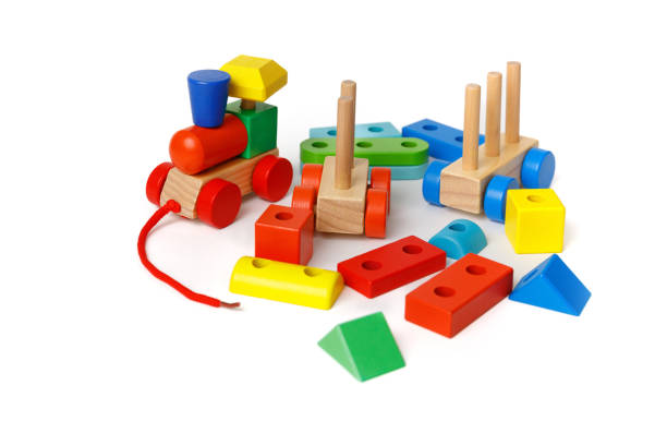 istock A set of Montessori children's educational toys made from different blocks and puzzles isolated on white background 1820476708