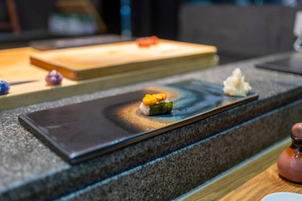 istock Chef is making Japanese Omakase in the restaurant 1820497527