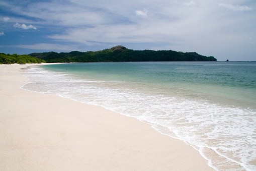 Costa Rica White sand beach on the Pacific Ocean