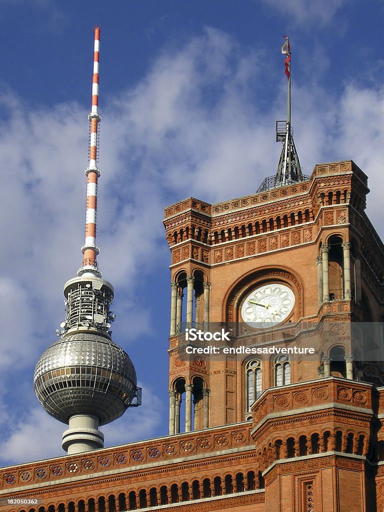 Berlino Towers-Twon Hall e TV - Foto stock royalty-free di Alexanderplatz