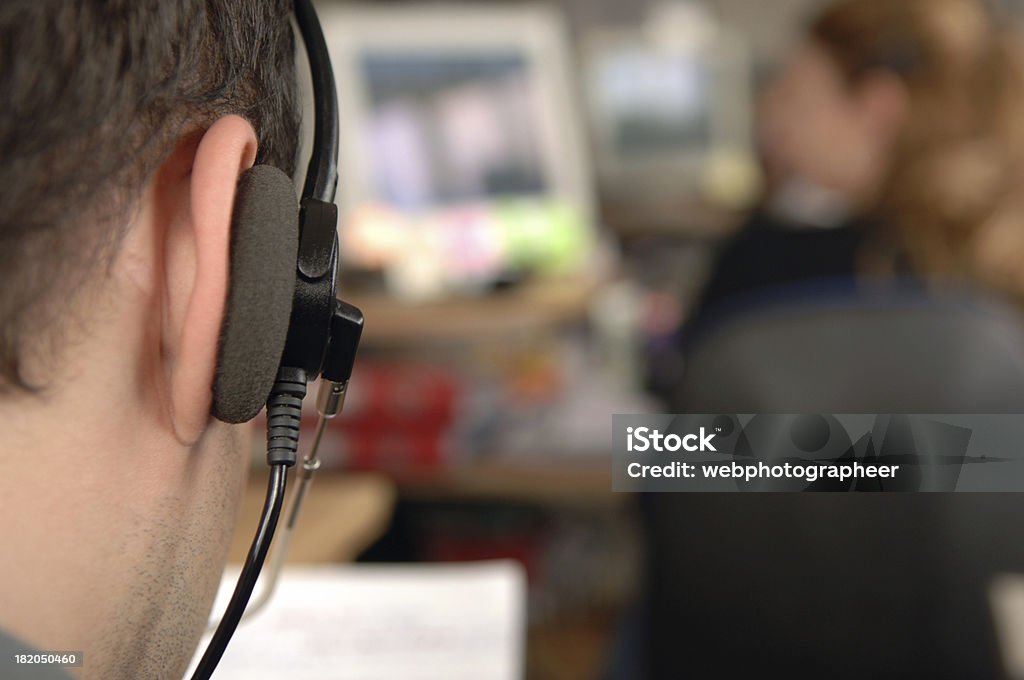 Perfect customer service "professional ( not looking like hot-line), blurred background" Cross Section Stock Photo