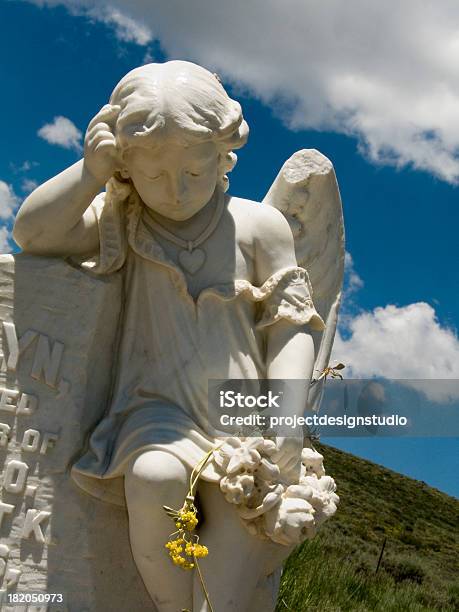 Angel Headstone Stock Photo - Download Image Now - Angel, Cloud - Sky, Concepts