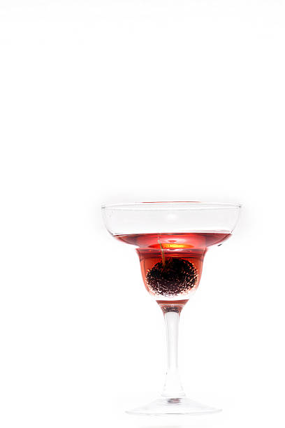 istock Red cherry and champagne in martini glass 182051231