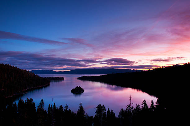 Lago Tahoe nascer do sol - fotografia de stock