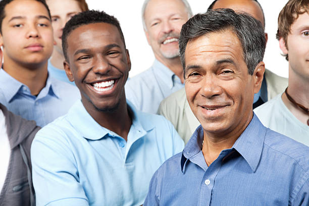 istock Closeup of a diverse group men 182052060